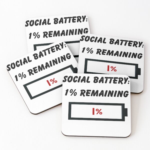Item preview, Introvert Social Battery T-Shirt - Funny Introvert Gift designed and sold by OopsIDrewIt.