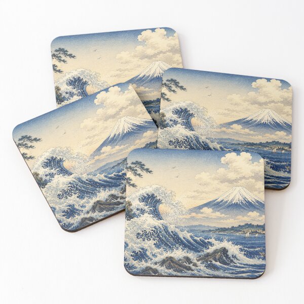 Item preview, Great Wave at Dusk designed and sold by Hidden Japan Coloring Book.