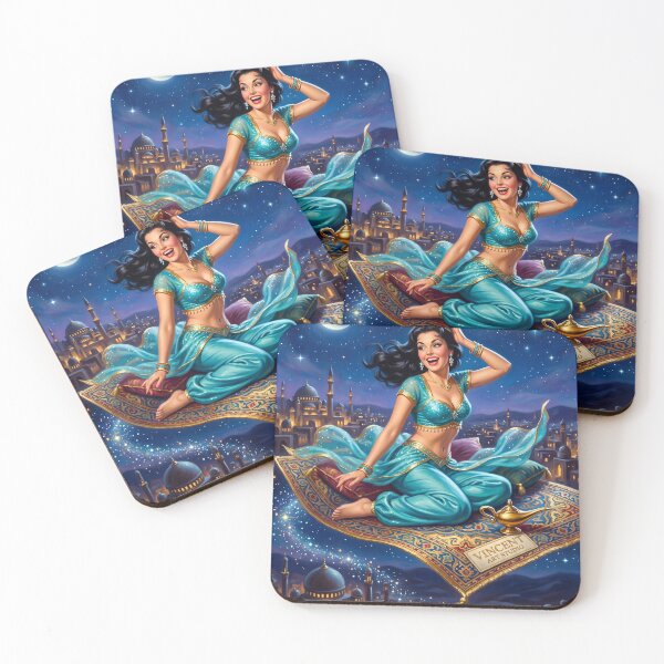 Item preview, Enchanted Princess on Flying Carpet Wall Art designed and sold by Vincent-68.