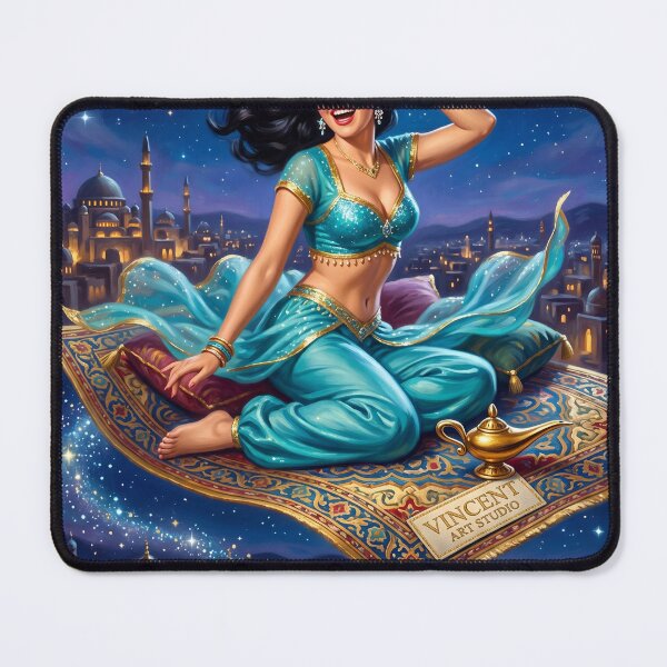 Item preview, Enchanted Princess on Flying Carpet Wall Art designed and sold by Vincent-68.