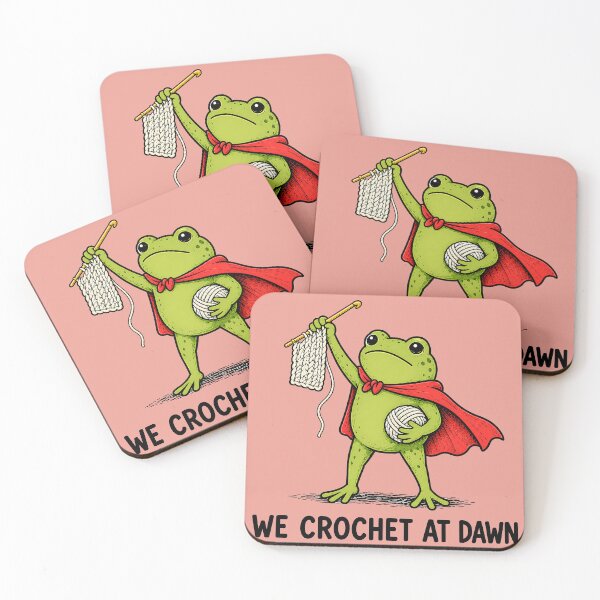 Item preview, Funny Crochet, We Crochet At Dawn, Frog designed and sold by PastelWingg.