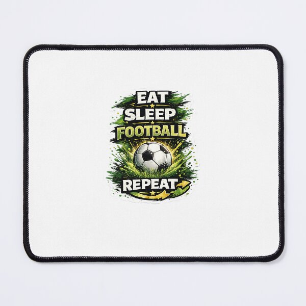 Item preview, Eat Sleep Football Repeat Sticker | Soccer Lover Gift | Colorful Sports Aesthetic designed and sold by Vierdos.