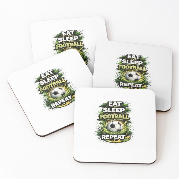 Item preview, Eat Sleep Football Repeat Sticker | Soccer Lover Gift | Colorful Sports Aesthetic designed and sold by Vierdos.