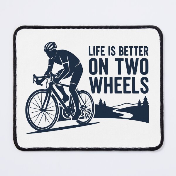 Item preview, Life Is Better On Two Wheels - Minimalist Cyclist Silhouette Design designed and sold by Sekla-Studio.