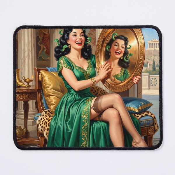 Item preview, Medusa Pinup Grecian Aesthetic Vintage Style Art designed and sold by Vincent-68.