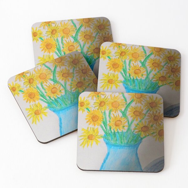 Item preview, Summer flowers in a blue vase. designed and sold by ViolciArt.