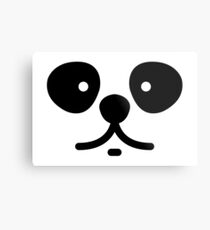 Cute Panda Face Metal Print