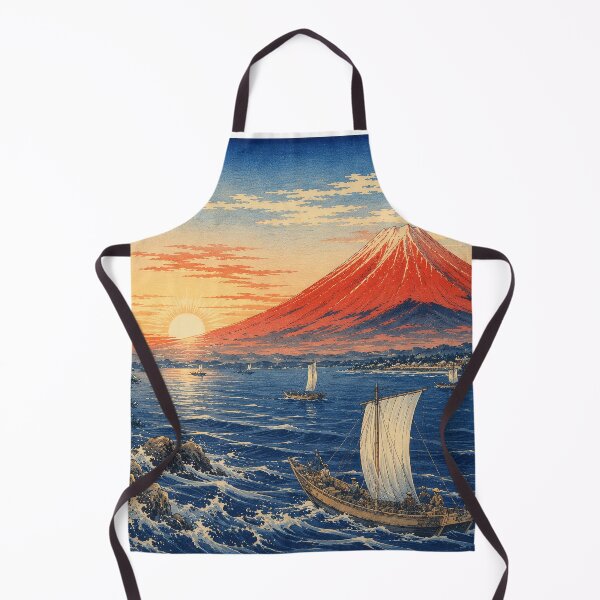 Item preview, Red Fuji with Waves designed and sold by Hidden Japan Coloring Book.