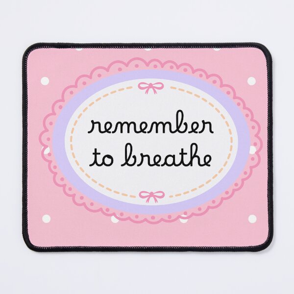 Item preview, positive quote breathe mindfulness cute coquette girly design designed and sold by pasteldreams26.