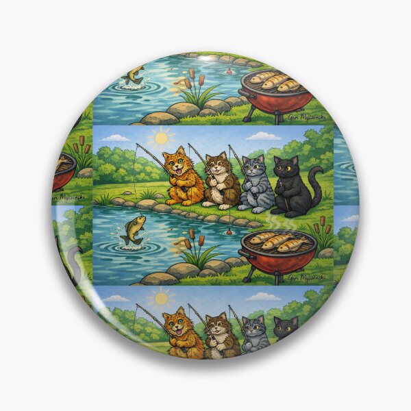 Item preview, Cat Fishing for dinner designed and sold by The Art Queen Of Michigan .
