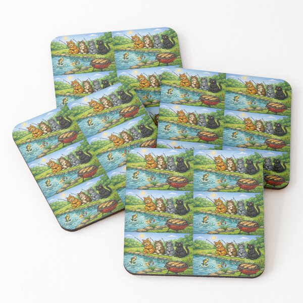 Item preview, Cat Fishing for dinner designed and sold by The Art Queen Of Michigan .