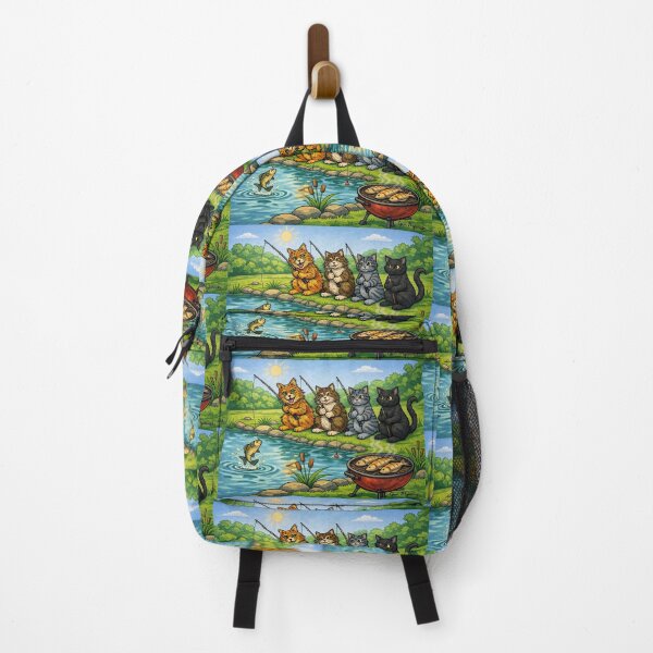 Item preview, Cat Fishing for dinner designed and sold by The Art Queen Of Michigan .