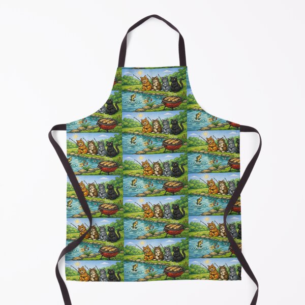 Item preview, Cat Fishing for dinner designed and sold by The Art Queen Of Michigan .