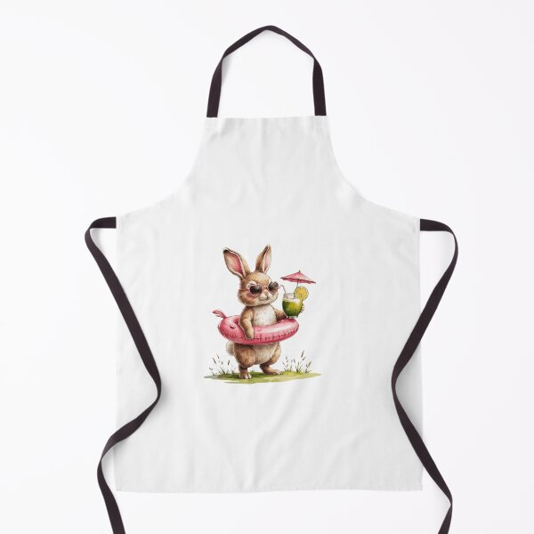 Item preview, Cute Bunny Flamingo Pool Float Hello Summer Watercolor designed and sold by AQUILAKREO.