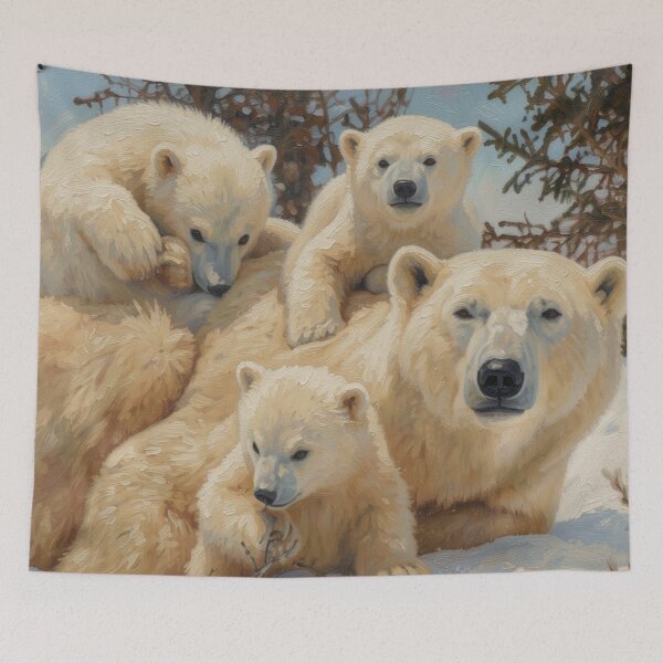 Item preview, Polar Bear Mother Mother and Cubs designed and sold by Kirrindy Designs.