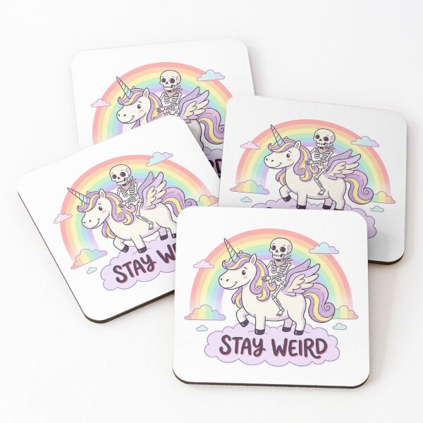 Item preview, Stay Weird, unicorn, funnyfits70, Humor, Funny, retro, vintages, funny quotes, animal humor, designed and sold by FunnyFits70.