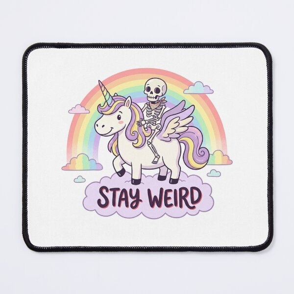 Item preview, Stay Weird, unicorn, funnyfits70, Humor, Funny, retro, vintages, funny quotes, animal humor, designed and sold by FunnyFits70.