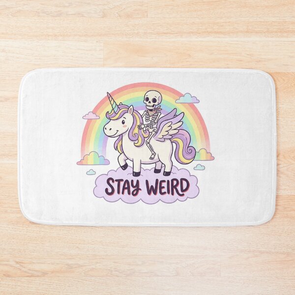 Item preview, Stay Weird, unicorn, funnyfits70, Humor, Funny, retro, vintages, funny quotes, animal humor, designed and sold by FunnyFits70.
