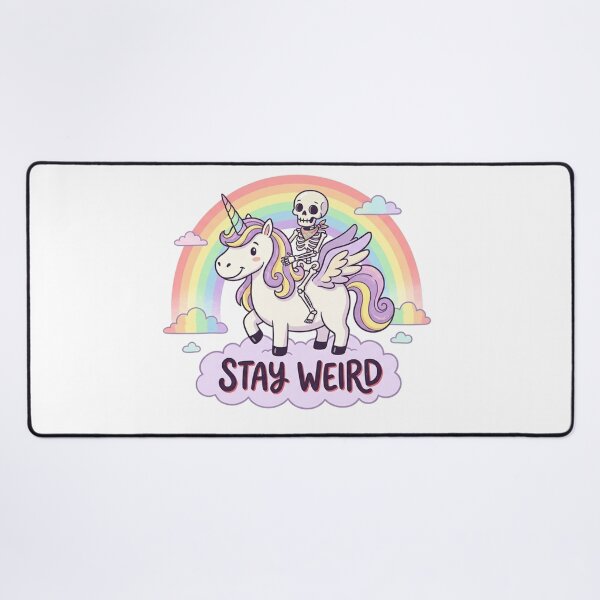 Item preview, Stay Weird, unicorn, funnyfits70, Humor, Funny, retro, vintages, funny quotes, animal humor, designed and sold by FunnyFits70.
