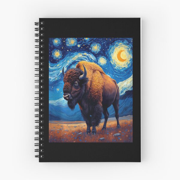 Item preview, Van Gogh's Starry Night Bison American Buffalo Animal Lovers  designed and sold by Littermin.