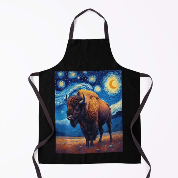 Item preview, Van Gogh's Starry Night Bison American Buffalo Animal Lovers designed and sold by Littermin.