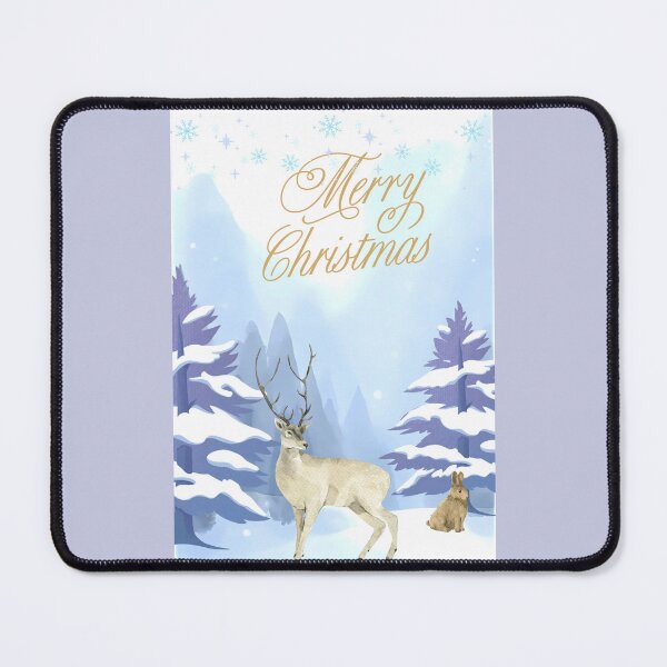 Item preview, Winter design with deer and hare in the snow designed and sold by PureHopeStudio.