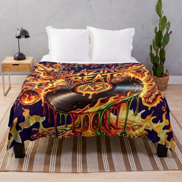Item preview, Blazing Beats Melting Vinyl Record Flaming Music Art designed and sold by digitalbob60.
