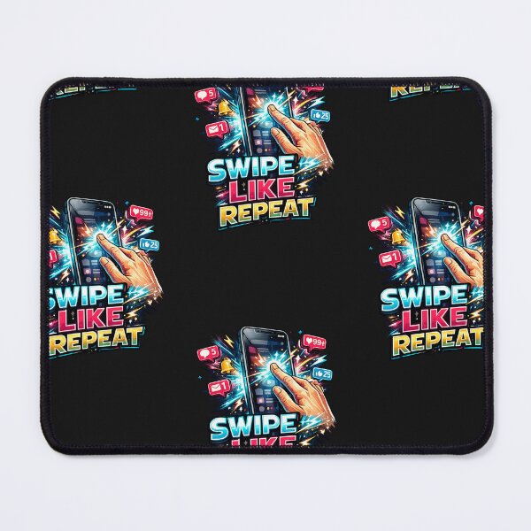 Item preview, Swipe Like Repeat Social Media Addict Graphic designed and sold by Tee-Shirt-Topia.