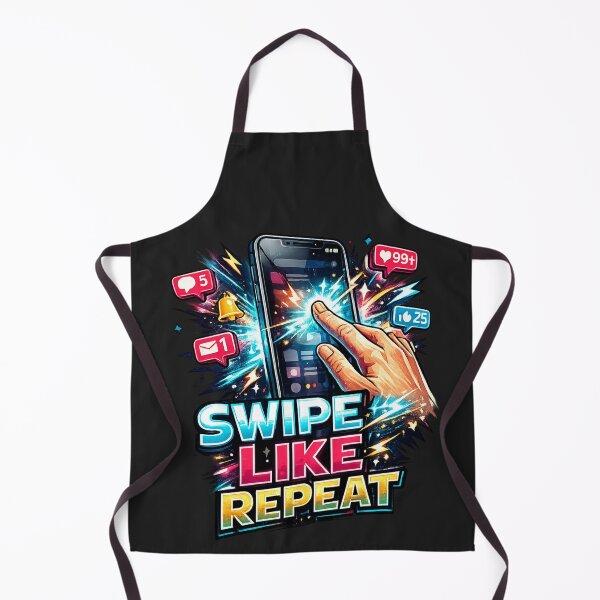 Item preview, Swipe Like Repeat Social Media Addict Graphic designed and sold by Tee-Shirt-Topia.