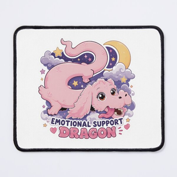 Item preview, Emotional Support Dragon – Cute Fantasy Creature Sticker designed and sold by CrazyAlpaca101.