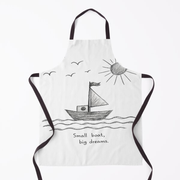 Item preview, Small Boat Big Dreams – Childlike Pencil Sketch designed and sold by XxZainStylexX.