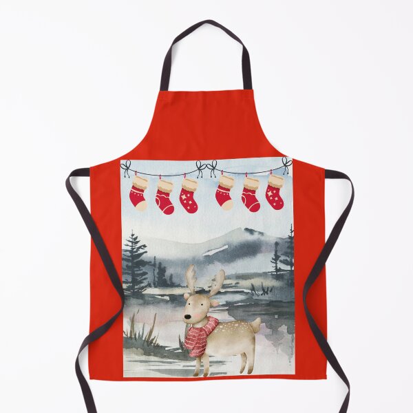 Item preview, Cute deer in a snowy winter forest designed and sold by PureHopeStudio.