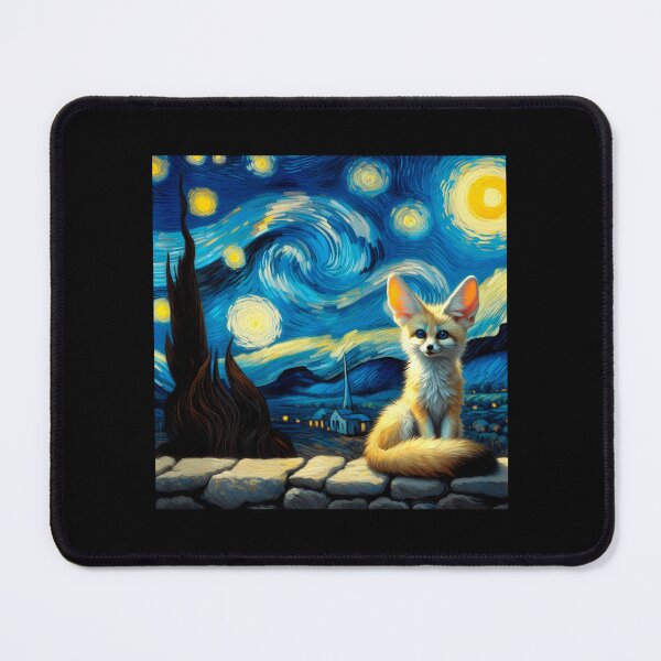 Item preview, Fennec Fox Vincent Van Gogh Starry Night designed and sold by Littermin.