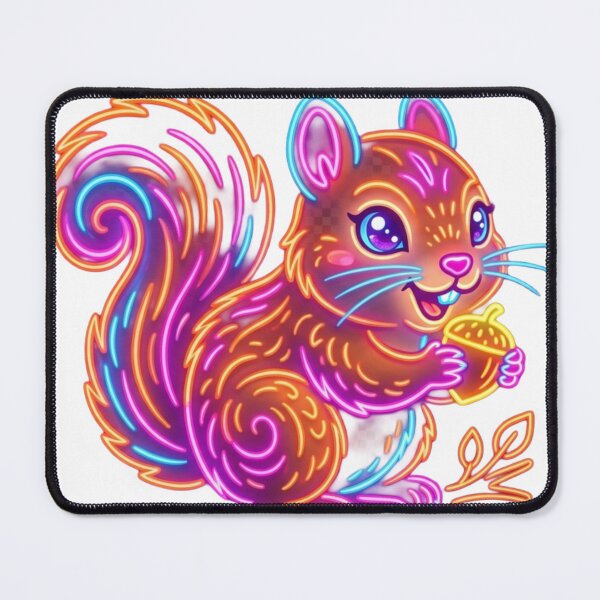 Item preview, Cute neon squirrel with acorn - Retro lights designed and sold by NeonTraum.