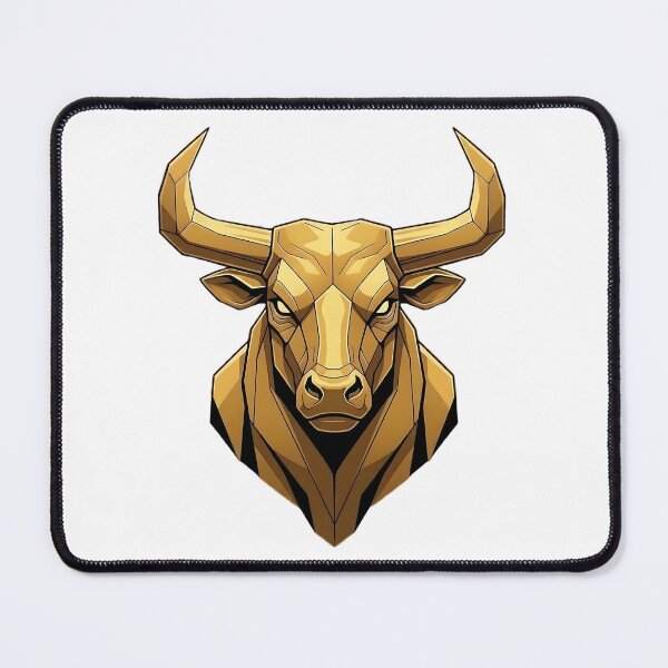 Item preview, Golden Bull Minimalist Geometric Design designed and sold by ToxicInkArt.