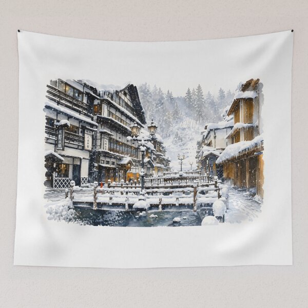 Item preview, Ginzan Onsen Winter designed and sold by HOMETOWN86.