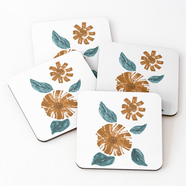 Item preview, Burnt Velvet Petals Mid Century Modern Botanical Art designed and sold by Kraalikaart.