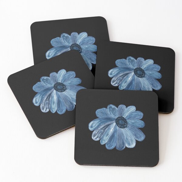 Item preview, Sunfire Bloom Vibrant Blue Acrylic Floral Abstract Art designed and sold by Kraalikaart.