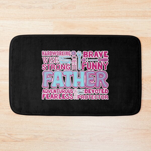 Item preview, Father Hardworking Brave Hero Funny Handyman Dad Quote designed and sold by creativerooney.