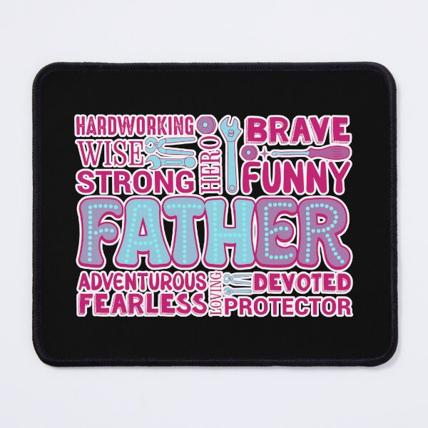 Item preview, Father Hardworking Brave Hero Funny Handyman Dad Quote designed and sold by creativerooney.