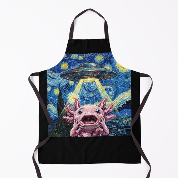 Item preview, Ajolote Noche estrellada OVNI Arte de Van Gogh Amante de los selfies con animales designed and sold by Kimberley King Art King Art.