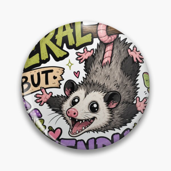 Item preview, Feral But Friendly Cute Possum Goblincore designed and sold by BoosterShop.