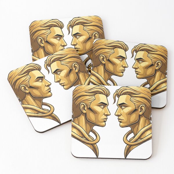 Item preview, Golden Gemini Zodiac Duality Design designed and sold by ToxicInkArt.