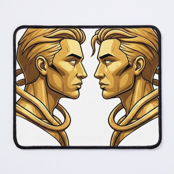 Item preview, Golden Gemini Zodiac Duality Design designed and sold by ToxicInkArt.