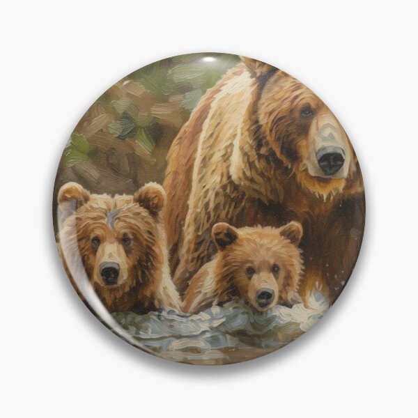 Item preview, Grizzly Bear Mother and Cubs designed and sold by Kirrindy Designs.
