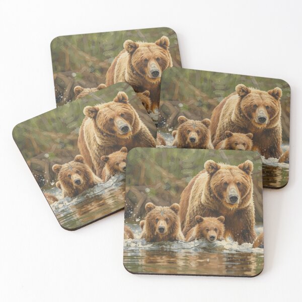 Item preview, Grizzly Bear Mother and Cubs designed and sold by Kirrindy Designs.