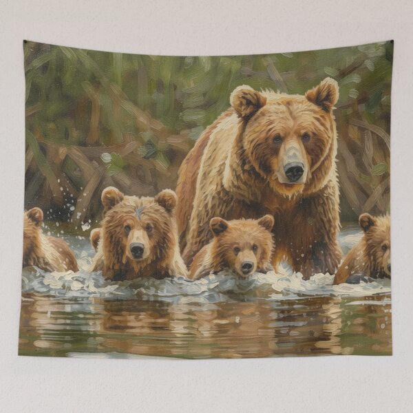 Item preview, Grizzly Bear Mother and Cubs designed and sold by Kirrindy Designs.