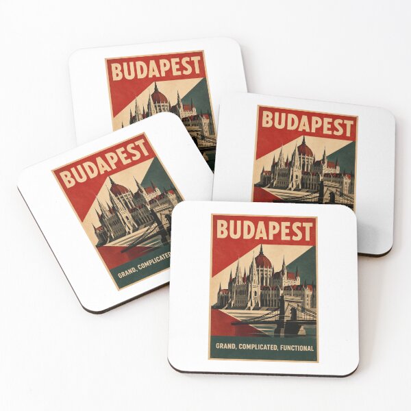 Item preview, Budapest Grand Complicated Functional – Retro Hungary Travel Design designed and sold by Soft Panic Studio.