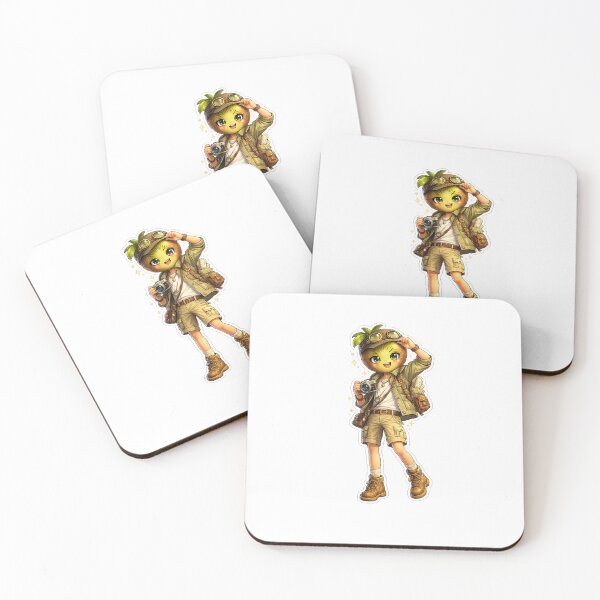 Item preview, Kiwi Explorer – Adventure Seeker Kawaii Fruit Sticker designed and sold by blossomfun.