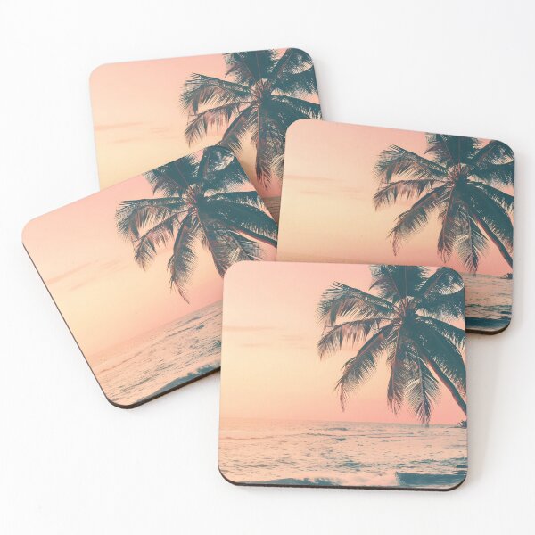 Item preview, Summer beach with palm tree designed and sold by Newrealis.